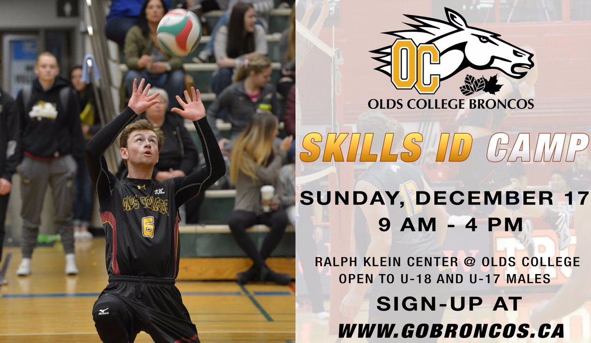 OldsBroncos's tweet photo. GET RECRUITED! 

The Broncos Athletics Volleyball teams are holding skills camps in December to identify potential recruits! @VolleyballAB @oldshubbub @oldsalbertan @OCBroncosWVB @RedDeerCounty

Sign up here: https://t.co/69NwGTnigo https://t.co/gqf6fhUxkl