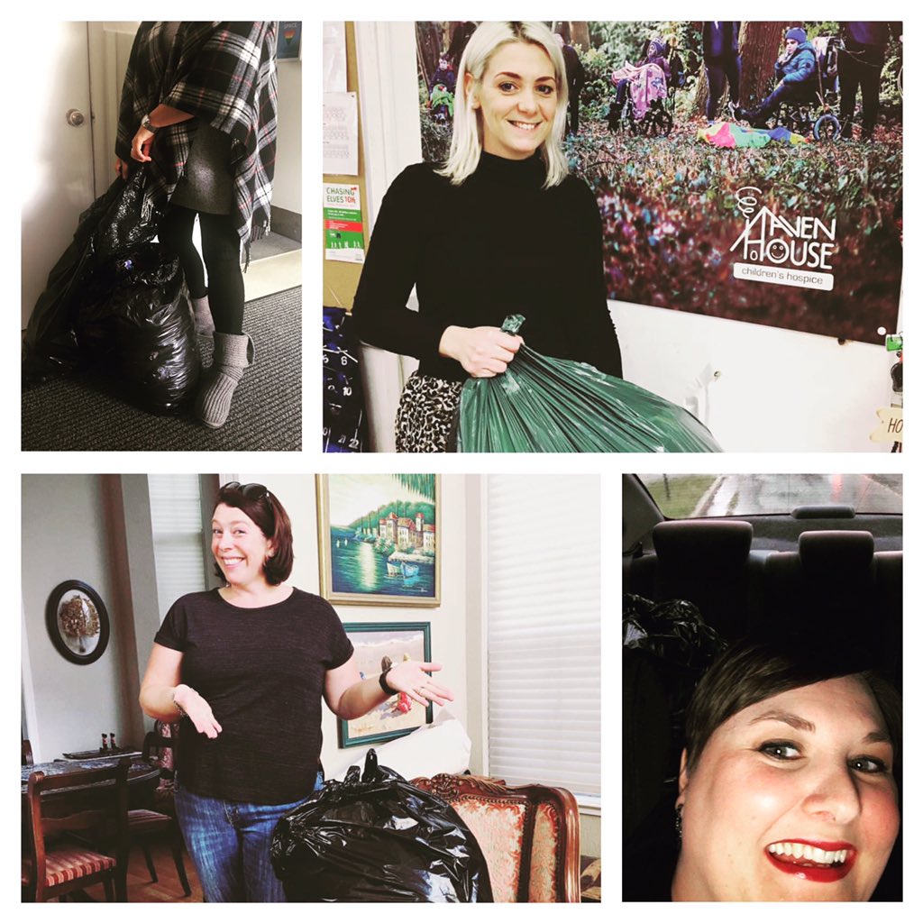 Keep the #BlackFridayBlackBag challenge pics coming! 👊🖤 Lets #donate and not accumulate for #BlackFriday2017 Thanks for joining in Susan, Allie, Shannon and @MyStowNTow 💋👏x