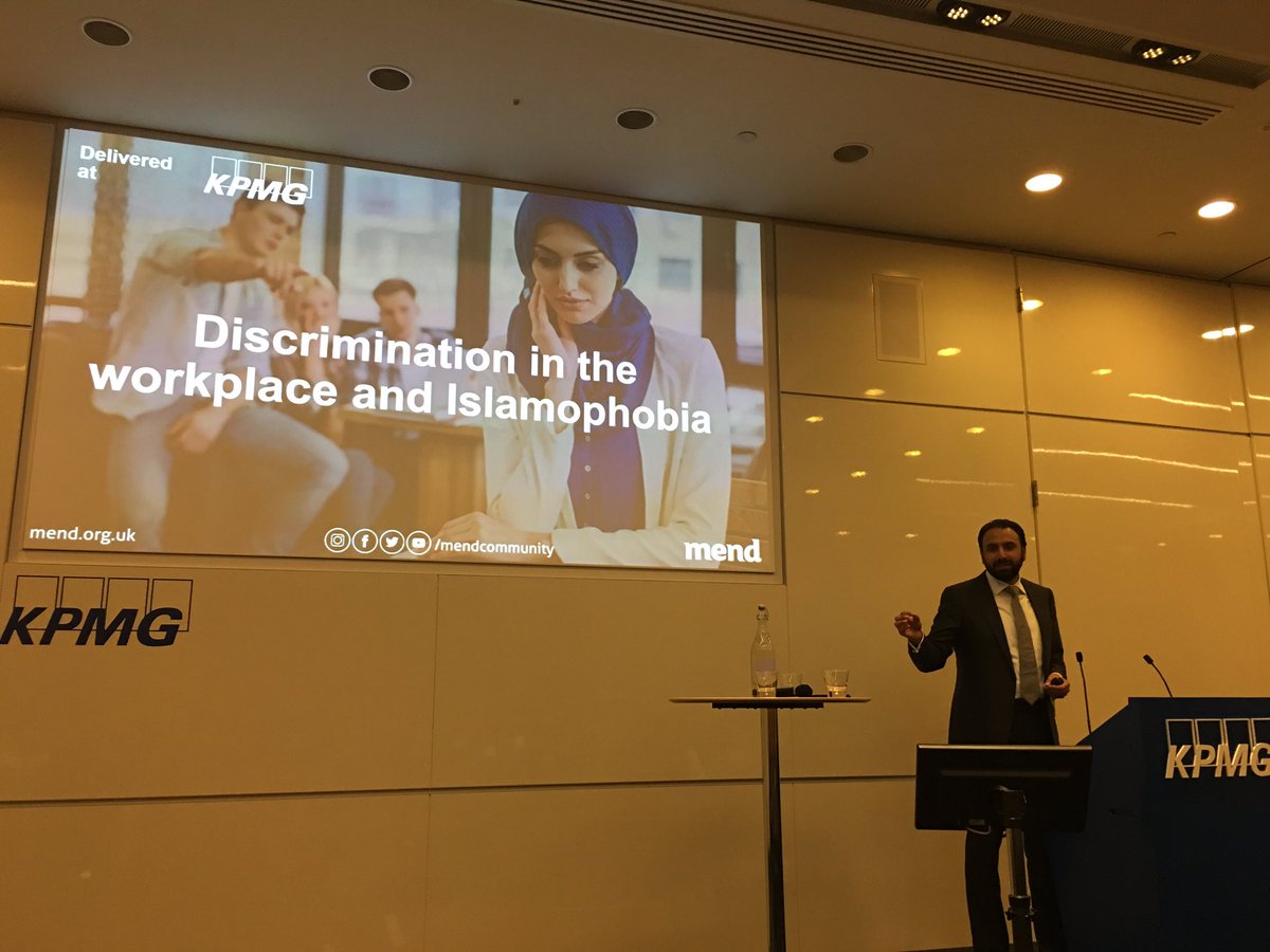 ThisIsMarcB's tweet photo. Challenging, informative talk from Sufyan Ismail on workplace discrimination and the good work of  @mendcommunity in the UK https://t.co/A8CJ8TdZvy