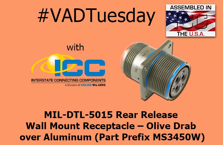 connecticc's tweet photo. Our value-added feature this week: #Conesys #JTech MIL-DTL-5015 Rear Release Wall Mount Receptacles - OD over Aluminum (Part Prefix MS3450W). #VADTuesday https://t.co/eXrBnWXX0S