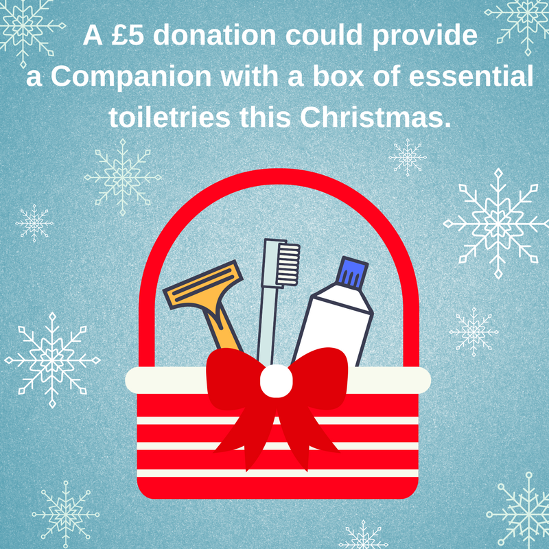 EmmausSW's tweet photo. Remember the formerly #homeless this #Christmas. A £5 donation could provide a Companion with essential toiletries. Click the link to donate. https://t.co/qeO3MjAXZs #GiveAGift #RememberTheHomeless #CharityTuesday https://t.co/pk9JSAPZuh