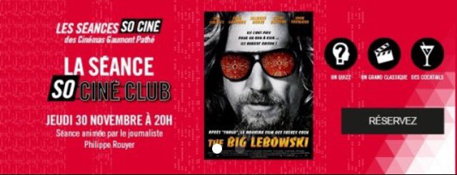 La séance #SoCinéClub, c'est la redécouverte d'un grand film au #GaumontAlesia. Présentation ludique sous forme de quiz. 🍾 pour les gagnants