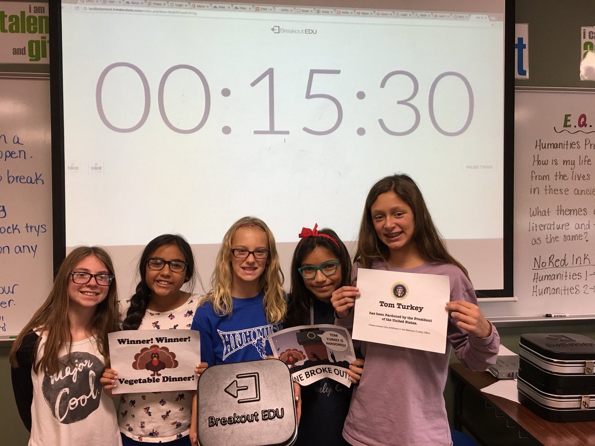 amyreiter's tweet image. More winners from today’s Thanksgiving breakout box edition! #humanities2 @HJHPanthers