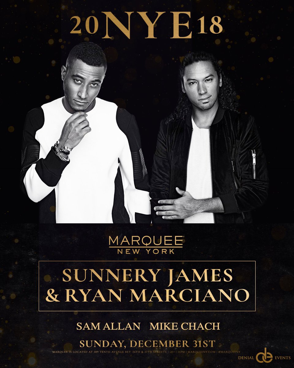 Show announcement !! Opening for <a href="/SJ_RM/">Sunnery James & Ryan Marciano</a> at <a href="/MarqueeNY/">Marquee Nightclub NY</a> on New Year’s Eve !!