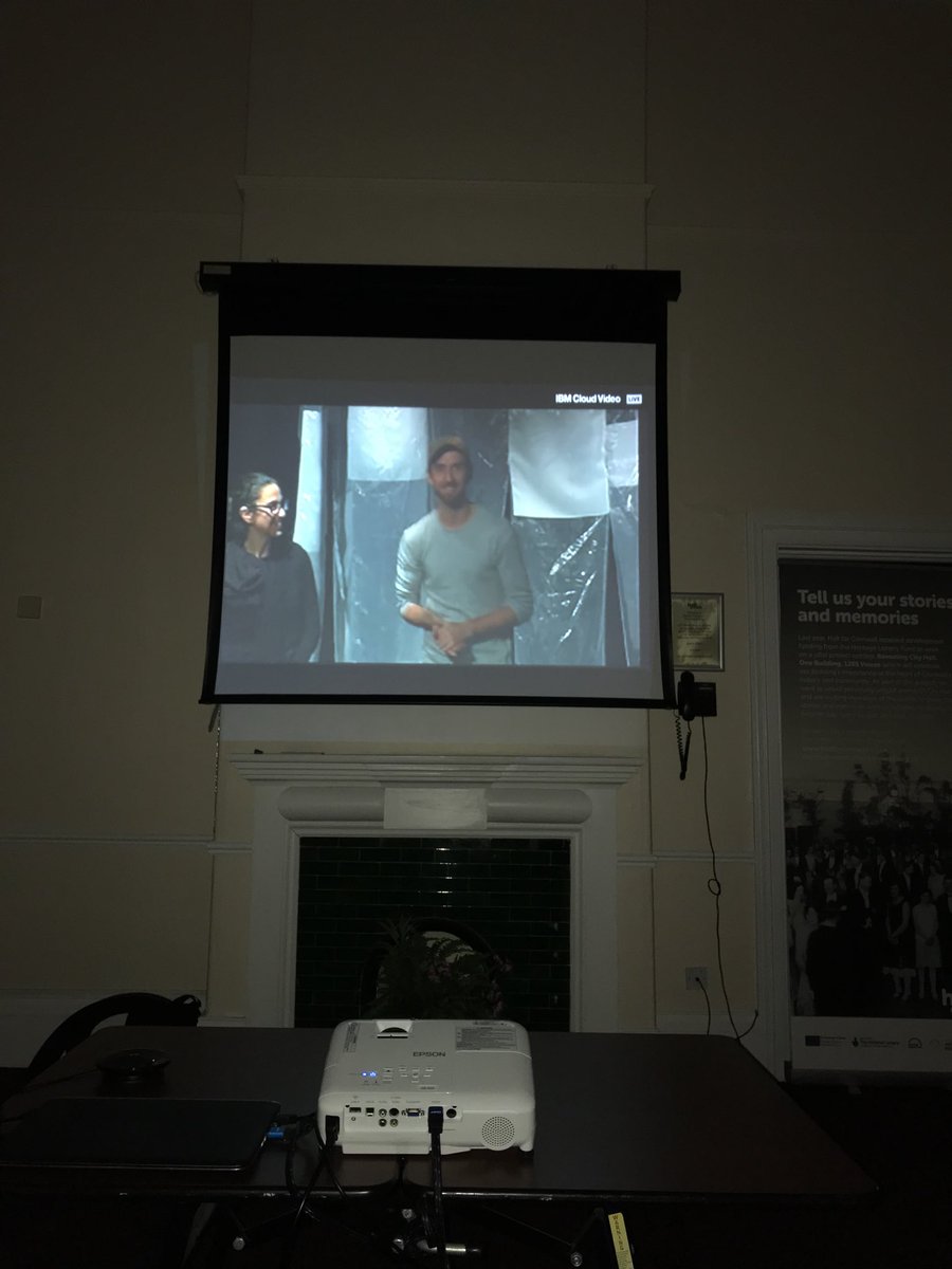 helentiplady's tweet photo. Here’s @rob_mennear talking about his work before streaming it to us @HallforCornwall #blink #OOTRob https://t.co/GI8yKwxMgo