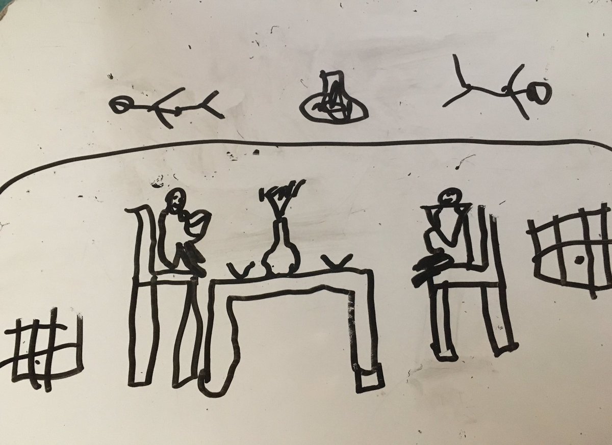 primarymus's tweet photo. Active listening today: Pictorial representations of 'Montagues and Capulets' from Prokofiev's Romeo and Juliet - year 4, St Joseph's, Exmouth. Better known these days as the theme tune to The Apprentice! https://t.co/7sbdC2Ik6O