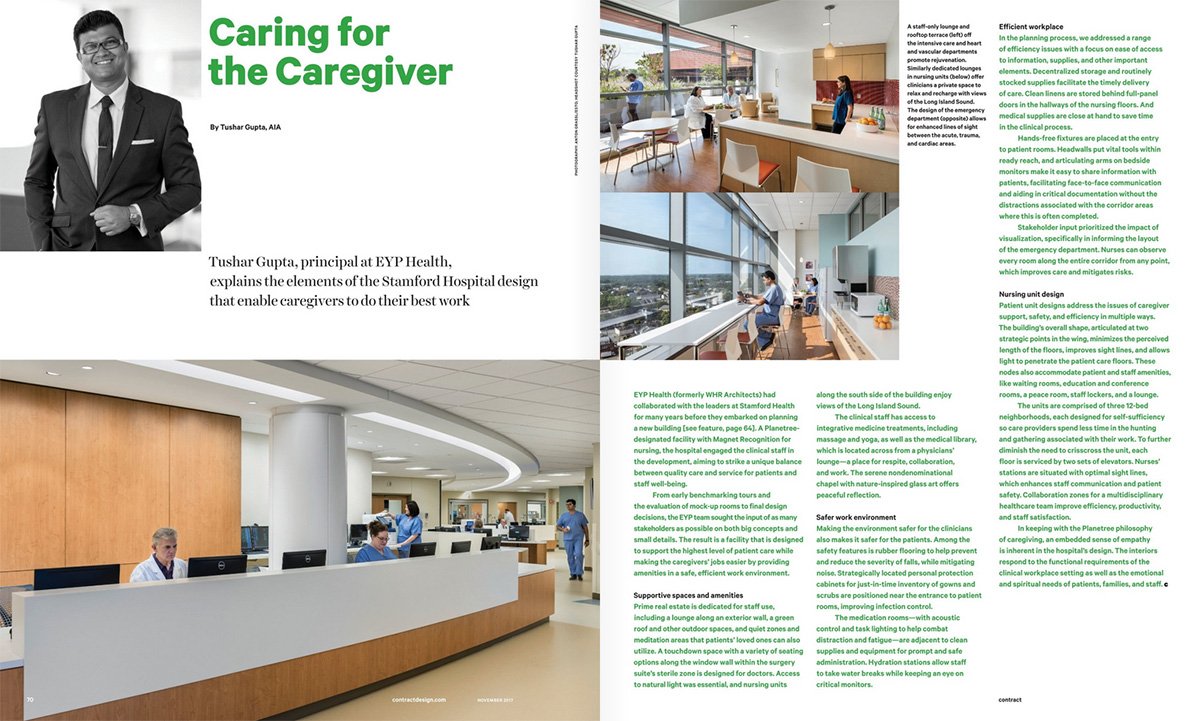 Read #EYPHealth’s Tushar Gupta (<a href="/TSSR9/">Tushar Gupta</a>) share how <a href="/EYPHealth/">EYP Health</a> collaborated w/<a href="/StamfordHosp/">Stamford Health</a> to design a space that enables caregivers to do their best work in <a href="/contractmag/">contractmag</a> bit.ly/2zWjX4L