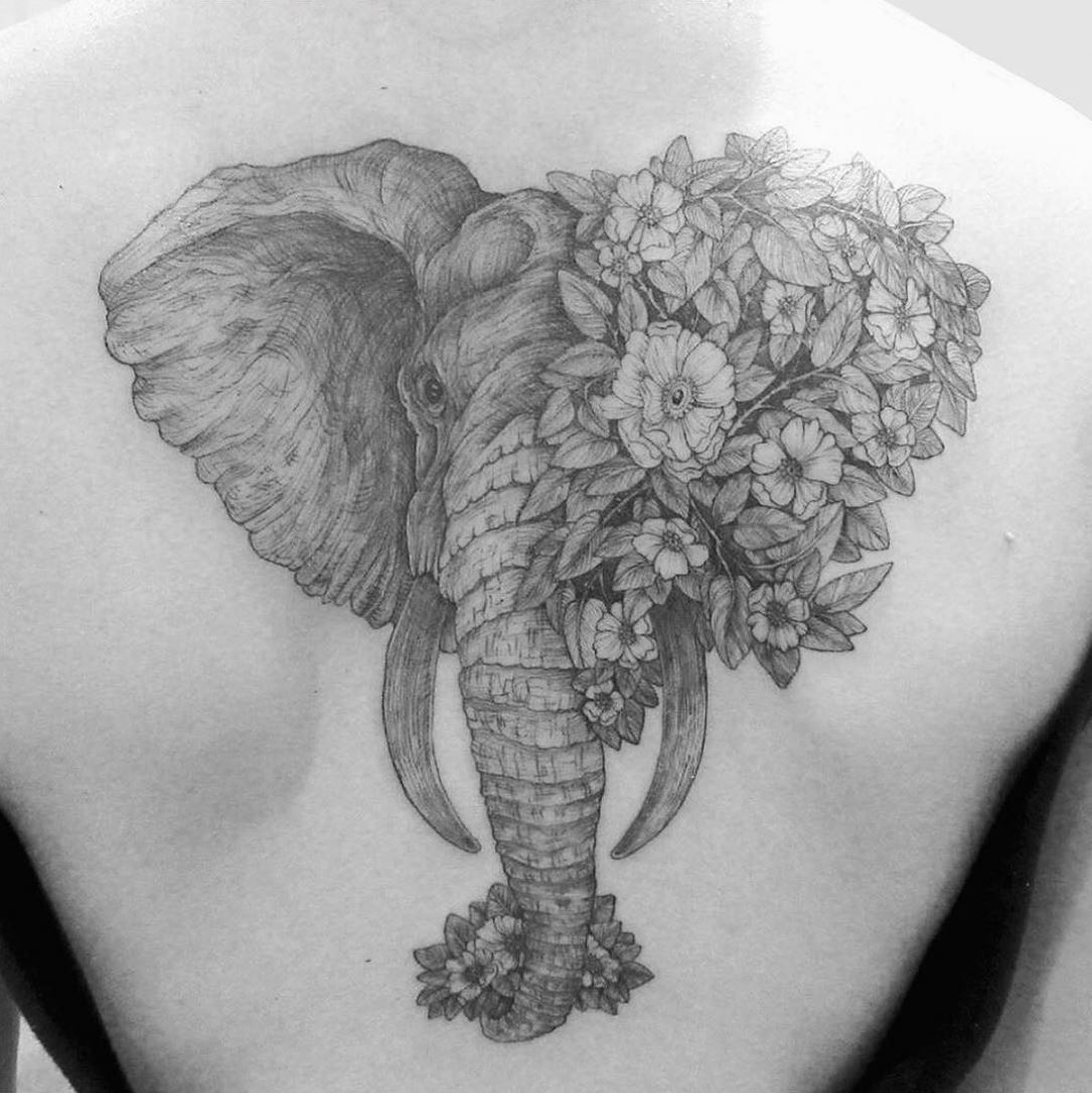 Tattoo uploaded by Orla • Sick colour & silhouette African elephant & tree  tattoo #dreamtattoo #mydreamtattoo • Tattoodo