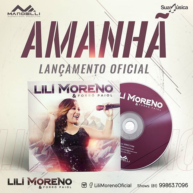 Baixe agora o novo CD Promocional da Lili Moreno, gravado no estúdio Seven Life (Olinda PE). Com o novo sucesso "Oxente Vai Vendo". Abre que é sucesso... #RepertórioNovo #MandelliProduções #ChegaNaLili
suamusica.com.br/lilimorenoprom…