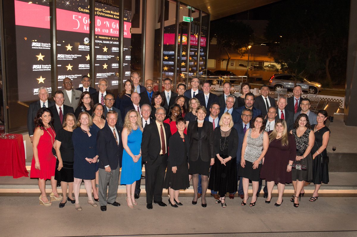 ASUCollegeOfLaw's tweet photo. What a magnificent time! Thank you to all who attended Gold 'n Gavel this year to celebrate our alumni service award recipient, Ambassador Barbara Barrett and our 50 Stars! #asulawgng https://t.co/3oWNDwbVoV
