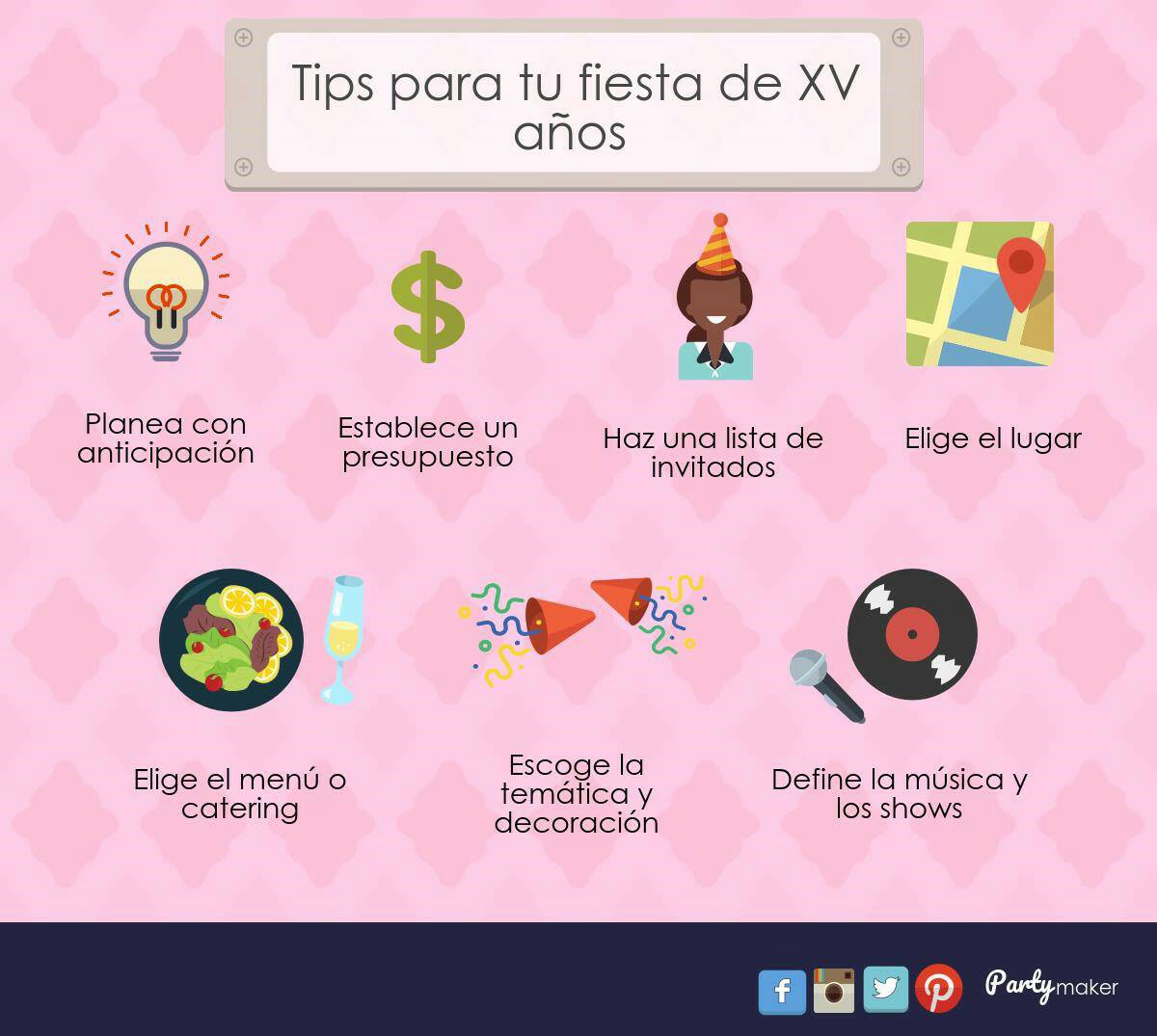 PartyMakerMx's tweet photo. Realiza la fiesta de tus sueños con estos sencillos tips 

#XVAños  #Fiesta https://t.co/X3enqvwDFQ