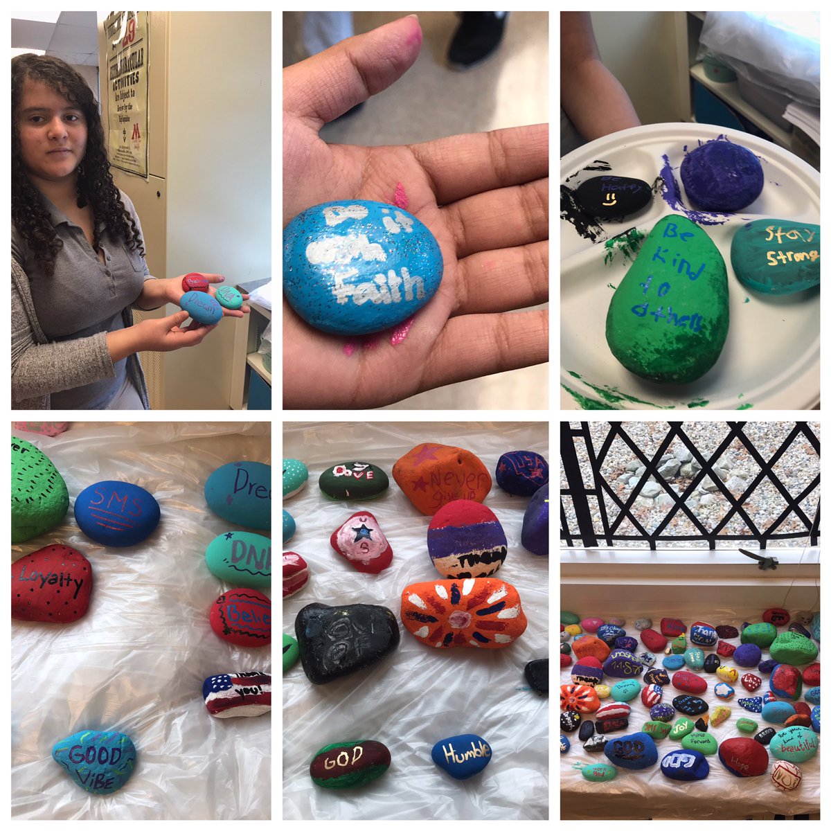 smsMrsJohnson's tweet photo. Kindness Rocks was a success!#watchus_sms #makekindnessrocks #SMSinnovates@msnelsonbro https://t.co/CF719jXuZB