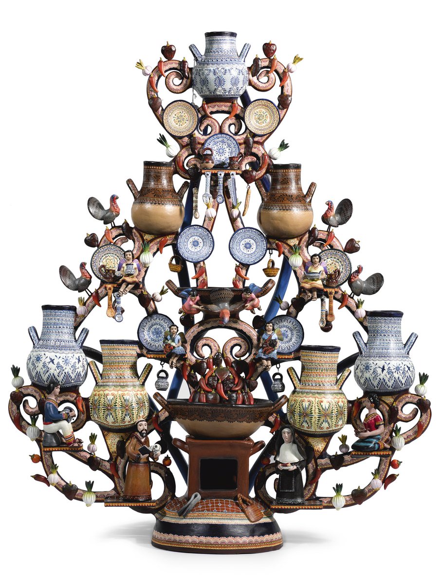 Sothebys's tweet photo. #AuctionUpdate Familia Castillo's 'Árbol de homenaje al mole', being sold to benefit Fomento Cultural Banamex, achieves $40k in #NYC, 4x est. #SothebysLatin https://t.co/D6Cid4GoVR