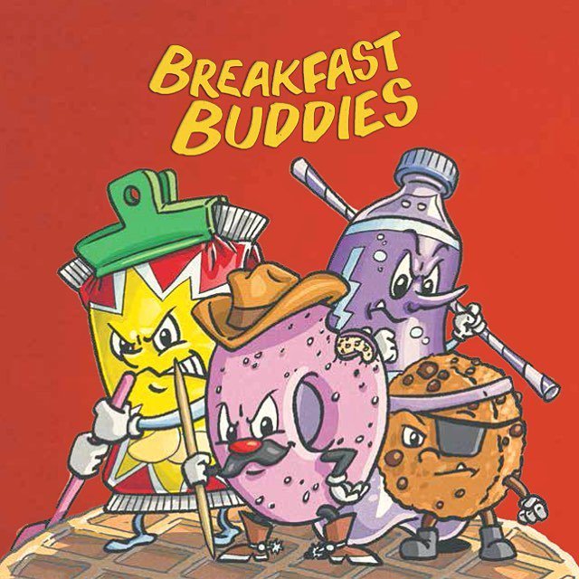 breakfast_buds's tweet photo. Meet the Junksters! They will try to invade your shelves this #Thanksgiving. Watch out for Dudley Donut and his Junkster crew: the crumbling Cockeyed Cookie, the burping Sizzle Soda, and Crunch, the angry bag of greasy potato chips.
.
.
.
.
#breakfast #breakfastbuds #breakfa… https://t.co/JbUKGXzpWM