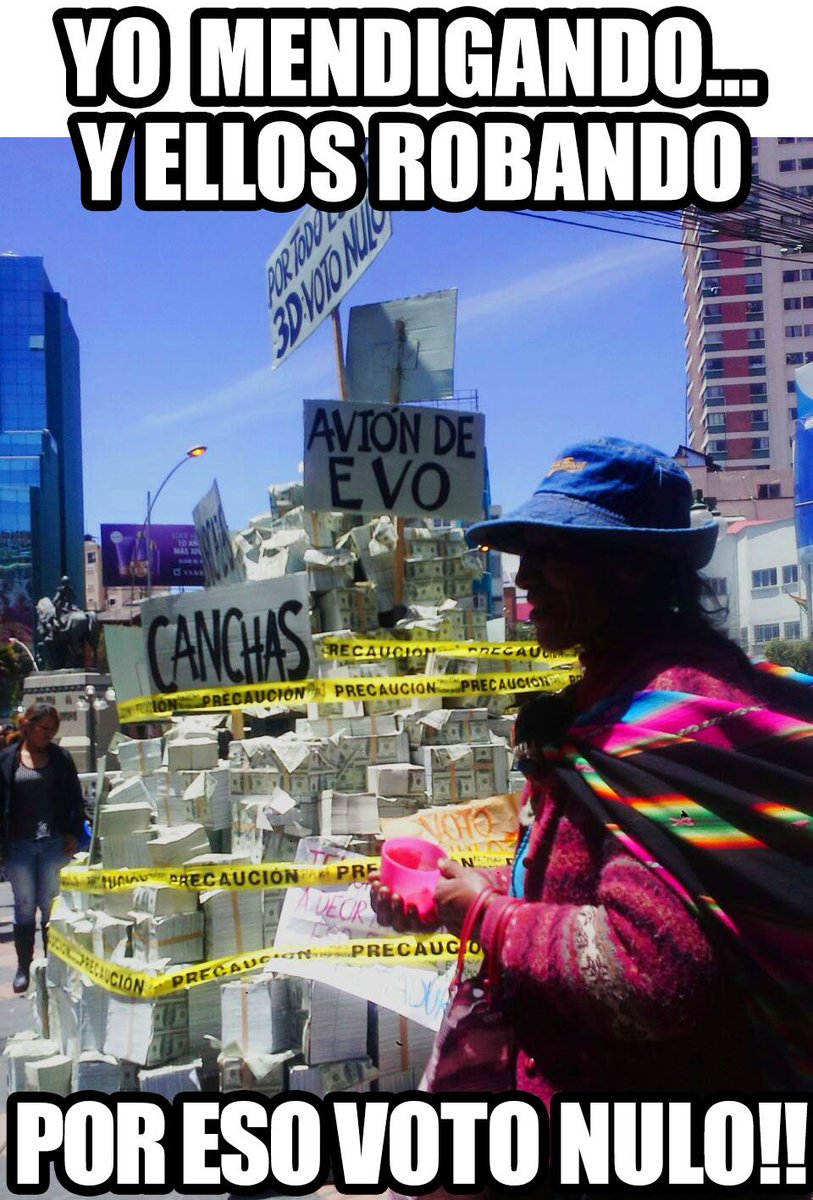 boliviadijono_'s tweet photo. "YA NO SOMOS UN ESTADO MENDIGO", DECÍAN...
#3DVOTONULO
#3DNULO
#VOTONULO
#BOLIVIADIJONO!!
#NOMASCORRUPCIÓN https://t.co/mcG5jEoKPK