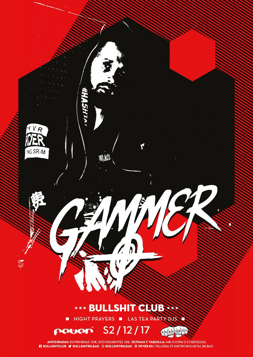 BULLSHITEROS 👊👊👊
El próximo 2 de diciembre cerramos el año con un bullshitazo por todo lo alto. GAMMER en casa reventando el club ⚡️⚡️ RT y gana una entrada doble!