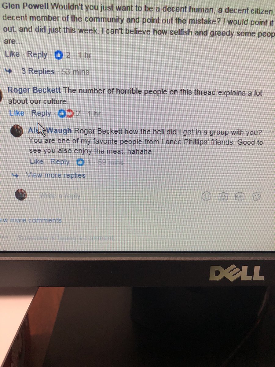 _awaugh_'s tweet photo. @Ol_Dad56 I can’t make this shit up. This a group I just joined the other day about dry aging beef. I love this Roger cat. #Rogerforpresident #smallworld https://t.co/vCDUgM5Lb1