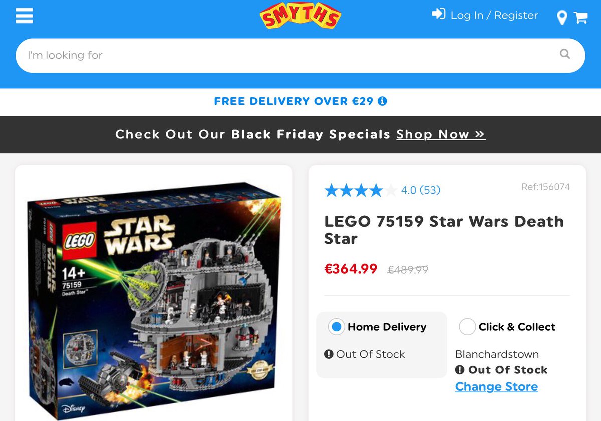 lisaloveslego's tweet photo. #BlackFriday @SmythsToysIRE
Not in stock in all stores, but there are a few left - a saving €120 would be worth a drive 🚗
#Lego #AFOL #LEGOblogger https://t.co/IpiZ63Jft7