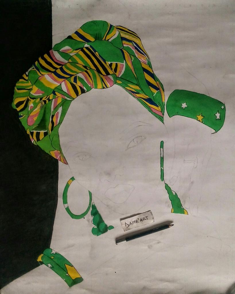 Dame_art1's tweet photo. Don't be scared to try something new...
Dame'art coming in a whole new style...
Anticipate more different styles of art at the exhibition...
Who wants to see how this picture ends?... https://t.co/Jl2wKNes2l