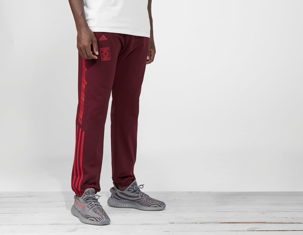 yeezy maroon track pants