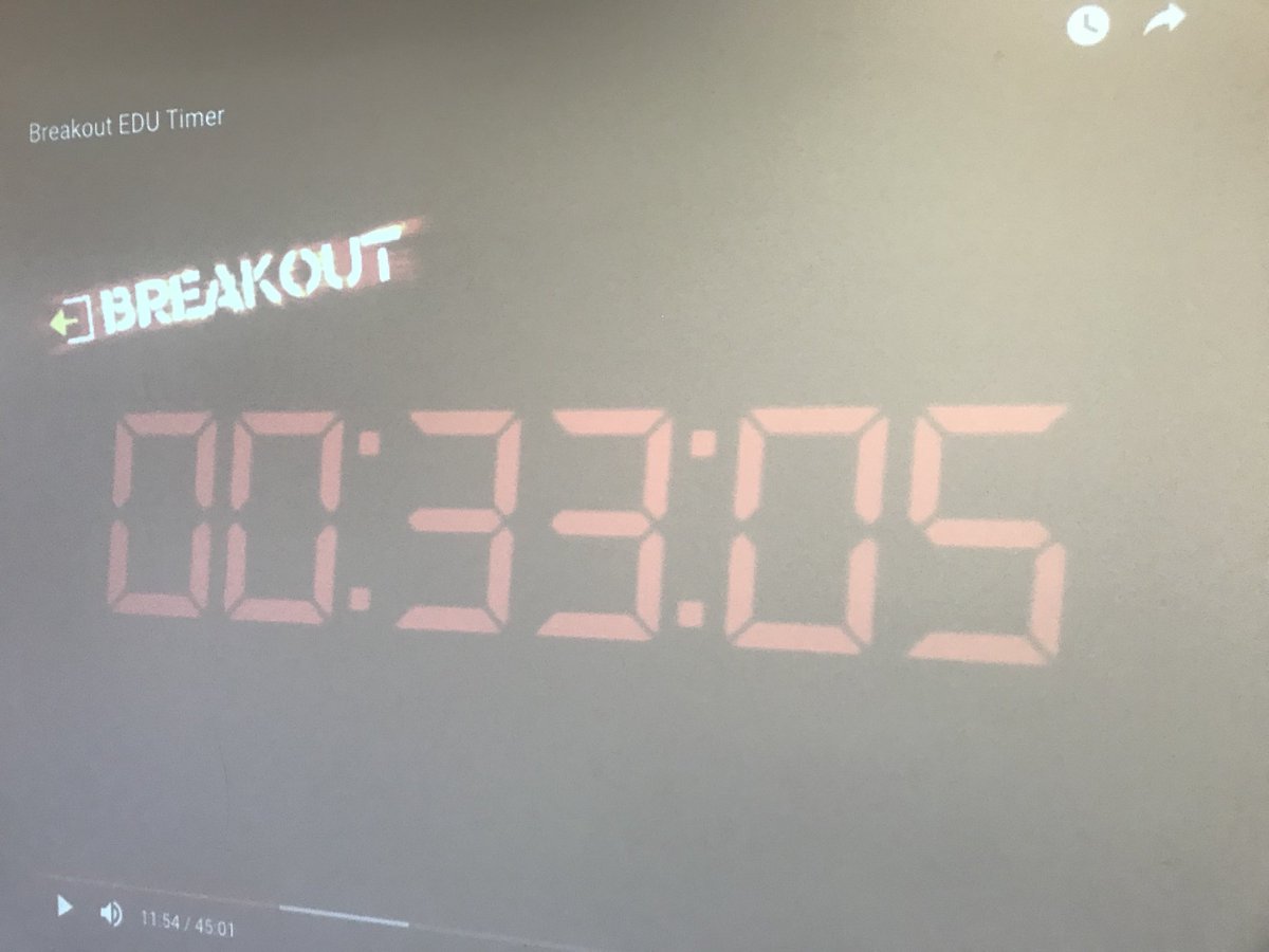 MsKGifford's tweet photo. Gifford’s group broke out with 33:05 left! #sesbreakout #swelem #cpreds https://t.co/hv0XCntO47
