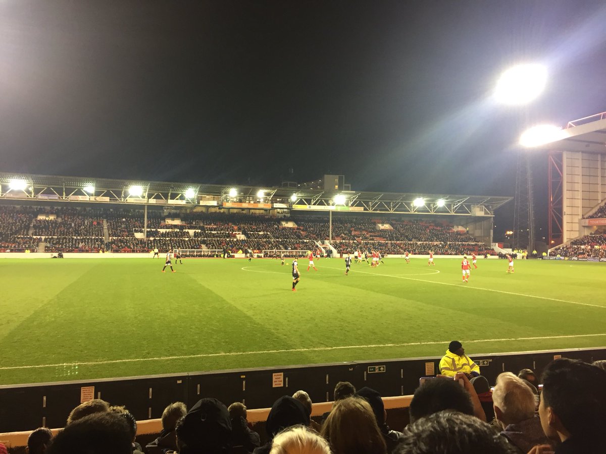 MattWard's tweet photo. Settling inter family rivalries at The City  Ground. @chapfromthepub is with me in spirit. #FORNOR https://t.co/N4aCuim6Wh