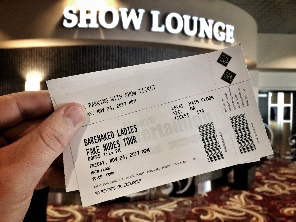 casinoregina's tweet image. Want to see the Barenaked Ladies on Friday night (Nov. 24)? Retweet for your chance to win TWO FREE tickets! Winner will be announced tomorrow (Nov. 22) at 3pm.