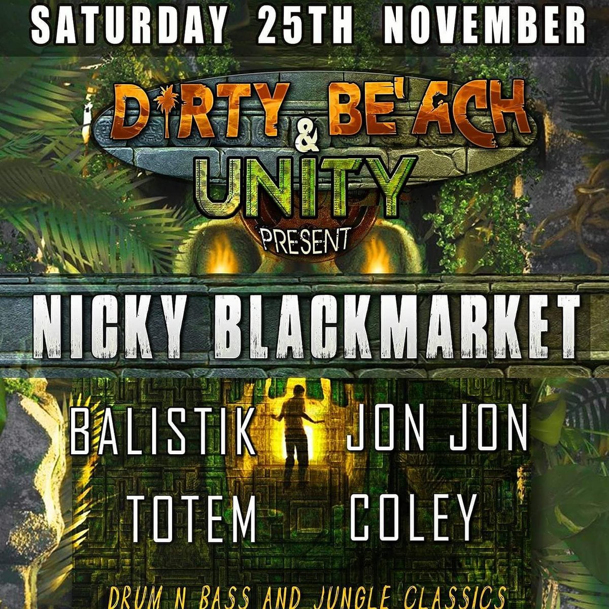 This weekend people <a href="/TheAquariumLive/">The Aquarium</a> 
<a href="/nickyblkmkt/">nicky blackmarket</a> <a href="/AchDirty/">Dirty Be'ach</a> #Drumandbass #junglist <a href="/DnbNews/">DnbNews</a> this is gonna be huge 🔥🔥🔥