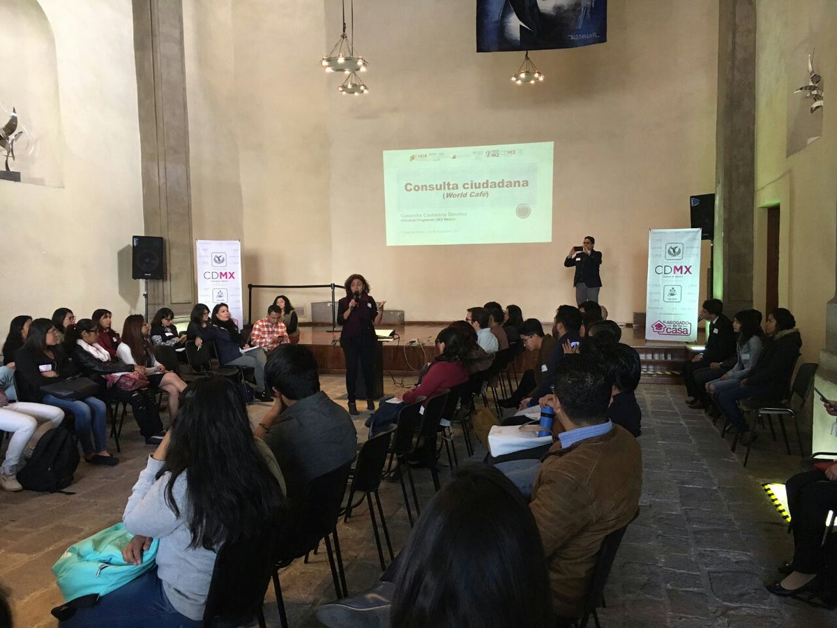 KarenQuirogaA's tweet photo. Este martes beneficiarios @P_Prepa_Si de todas las delegaciones participaron en la Consulta "Agenda para el fortalecimiento de la seguridad ciudadana de las juventudes”, en el Templo de Corpus Christi. Enhorabuena! https://t.co/VBRhy328oY
