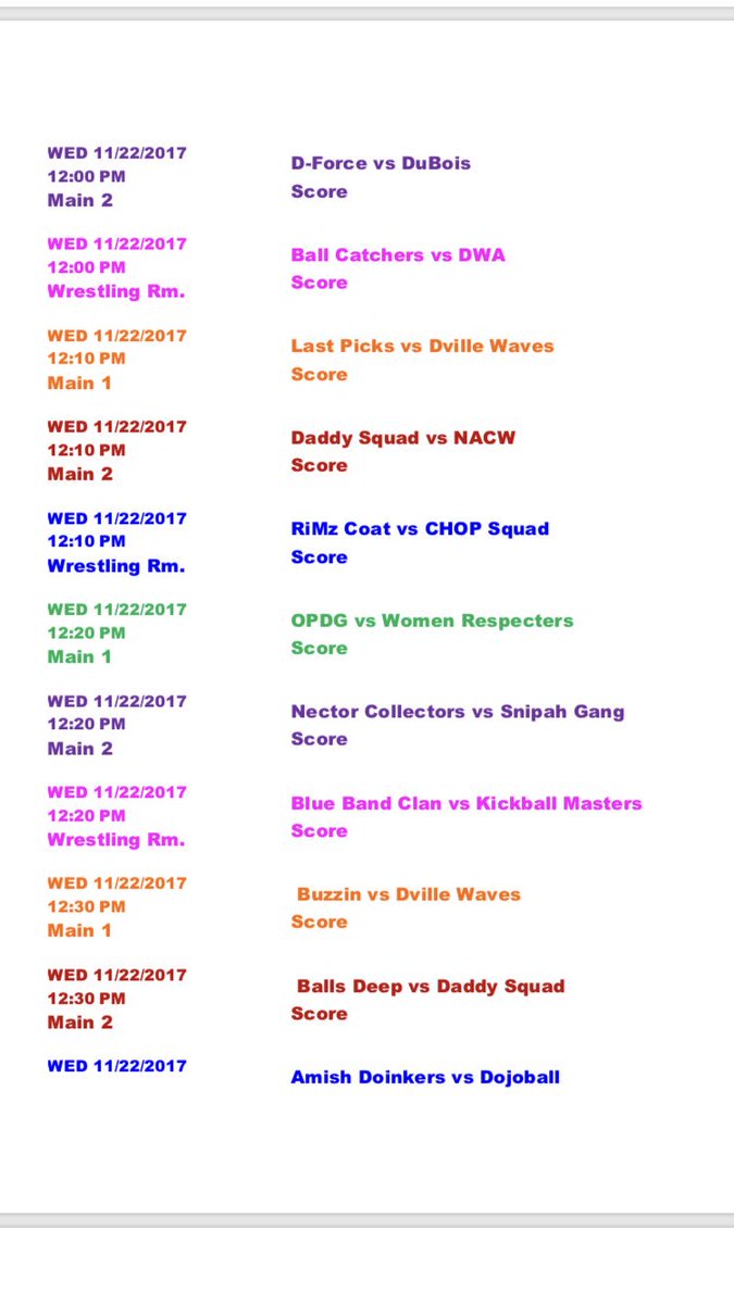 dbclassof2018's tweet photo. Dodgeball Schedule‼️ https://t.co/Pj5ov29KvJ