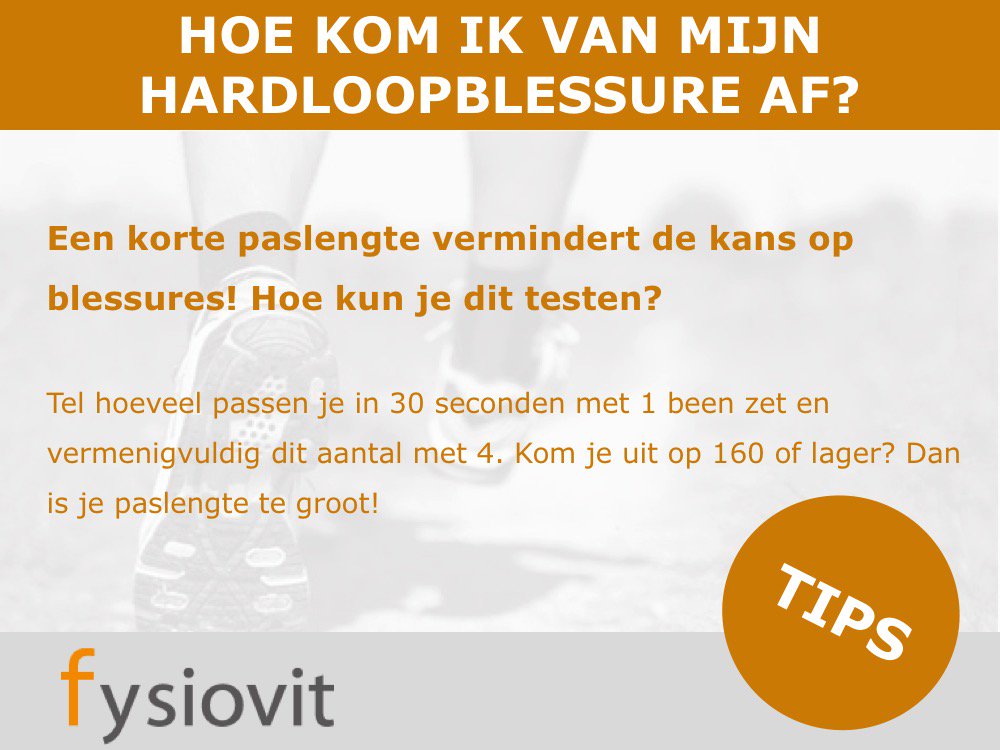 FysioVit's tweet photo. Is hardlopen jouw hobby, maar krijg jij steeds te maken met vervelende blessures? Dan hebben wij een tip voor jou! #hardlopen #blessure #hardloopblessure #tips #fysiotherapie #fysiovit #Oosterhout https://t.co/MkUfHB4j3b