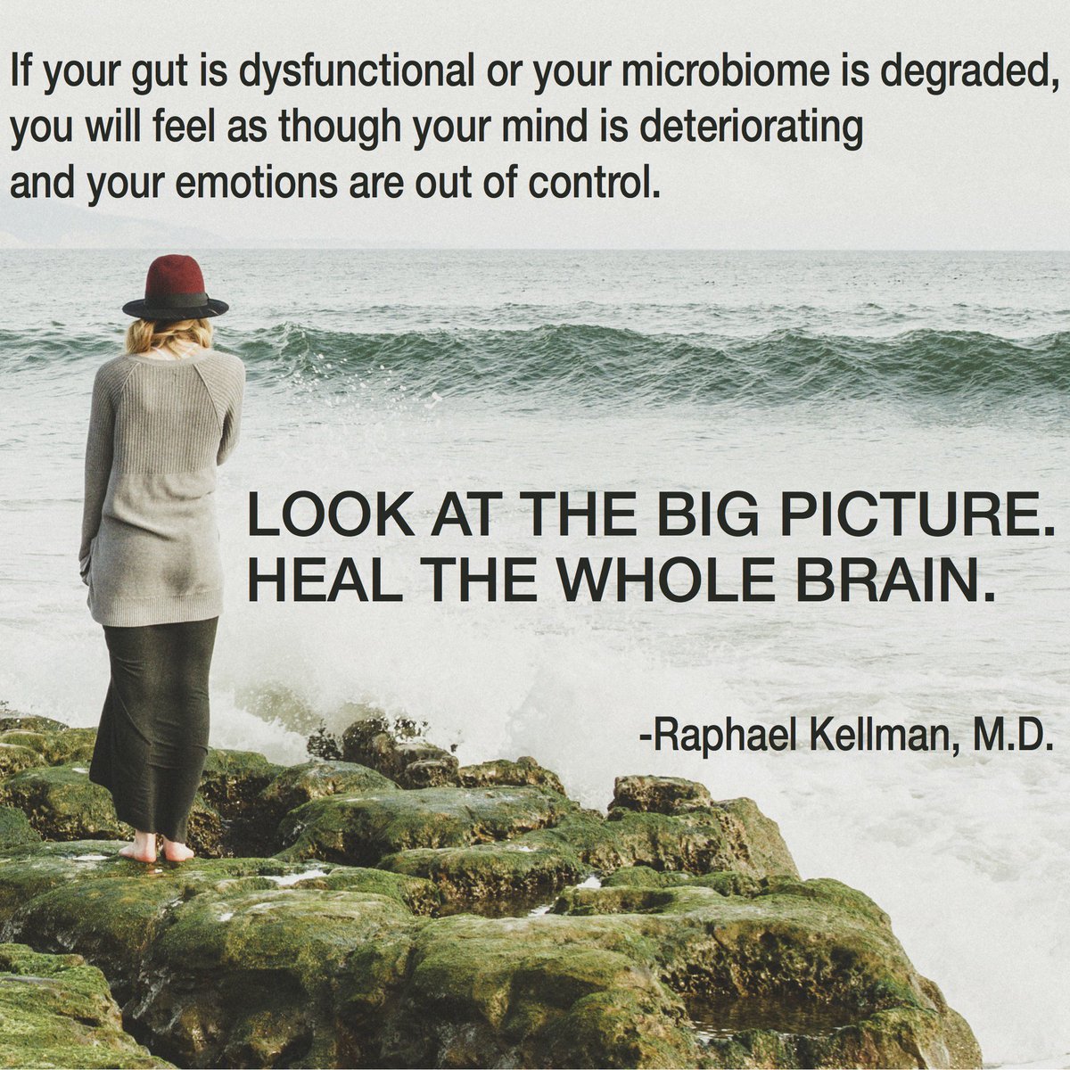 doctorkellman's tweet image. An excerpt from my new book, #TheWholeBrain. When a patient comes to me with a #brainproblem, I look at the #bigpicture: healing The Whole Brain. kellmancenter.com/books/the-whol…
#KellmanCenter #microbiome #guthealth