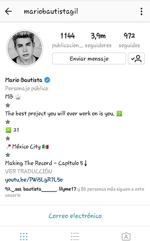 Daniela14217's tweet photo. @mariobautista_  ya casi 4M en instagram 🙈🙈💙😍. https://t.co/umf16xiZPi