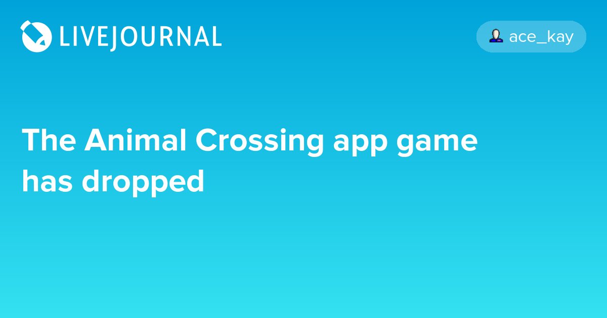 ohnotheydidnt's tweet photo. The Animal Crossing app game has dropped https://t.co/MjMjgsA3CM #computersandtechnology #computervideogames https://t.co/nA9mZERrzp