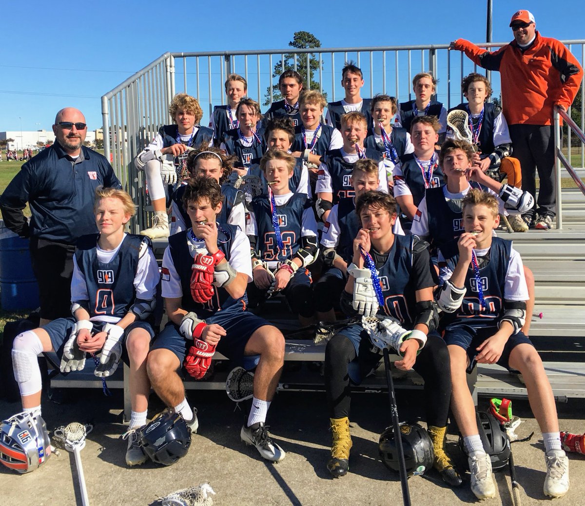 VBCoastalSports's tweet photo. CONGRATULATIONS to 8th Annual VA Beach Turkey Shoot #Lacrosse Tournament Champions BOYS 2021 Division @919Elite! https://t.co/LJVF07TXlU