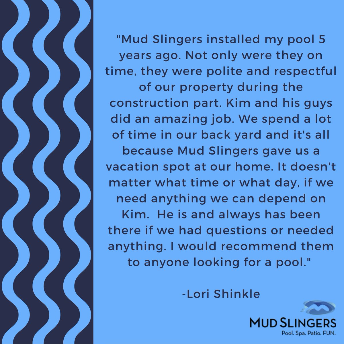 Mudslingerspool's tweet photo. Thank you for the kind words, Lori! #Pools #IndyPools #PoolInstallation #PoolExperts #IndianaPools https://t.co/RseBqjLdGd