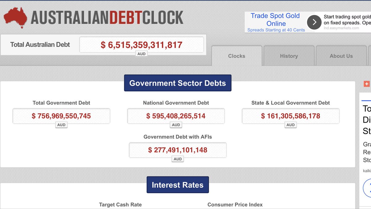ozlegend's tweet photo. @TheTodayShow If your going to use graphics and numbers - get them right. That is total Australian Debt , minus a comma, not Government Debt. Karl couldn’t even say the number 😂 https://t.co/3khlgfqXOs