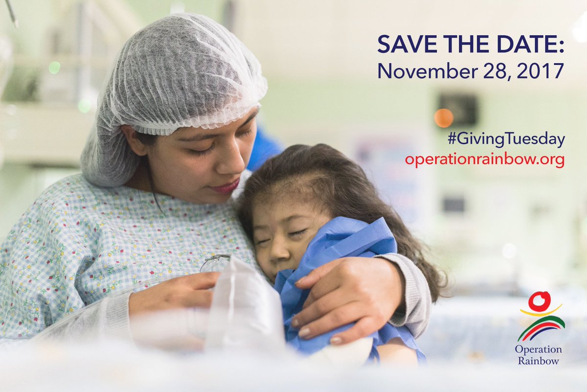 OpRainbowInc's tweet photo. Mark your calendars for #GivingTuesday on 11/28! Donate to #OperationRainbow via our Facebook page on 11/28 and share the link with your friends &amp; family, and we could receive up to $50,000 in matching donations from Facebook and @gatesfoundation: https://t.co/KAwoHd4tj3. https://t.co/10SblyS92P