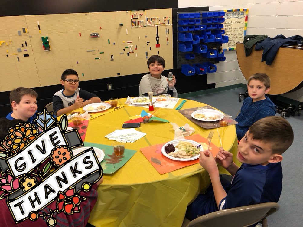 Mrs_Fluta's tweet photo. Happy Thanksgiving! We had a blast planning our feast with Ms. Banks class! Thanks to all who attended. @MTES192 #Thankful #Proud2bmillstone https://t.co/ProlFsguJh