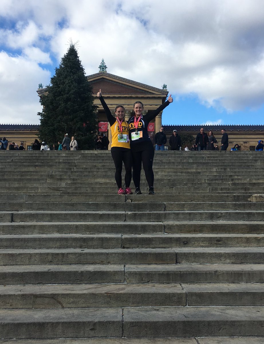NYPD45Pct's tweet photo. Congrats to two of our officers in completing the #PhiladelphiaMarathon on Sunday. #45Pct #NYPDRunningClub https://t.co/PhqJyfN8Ku