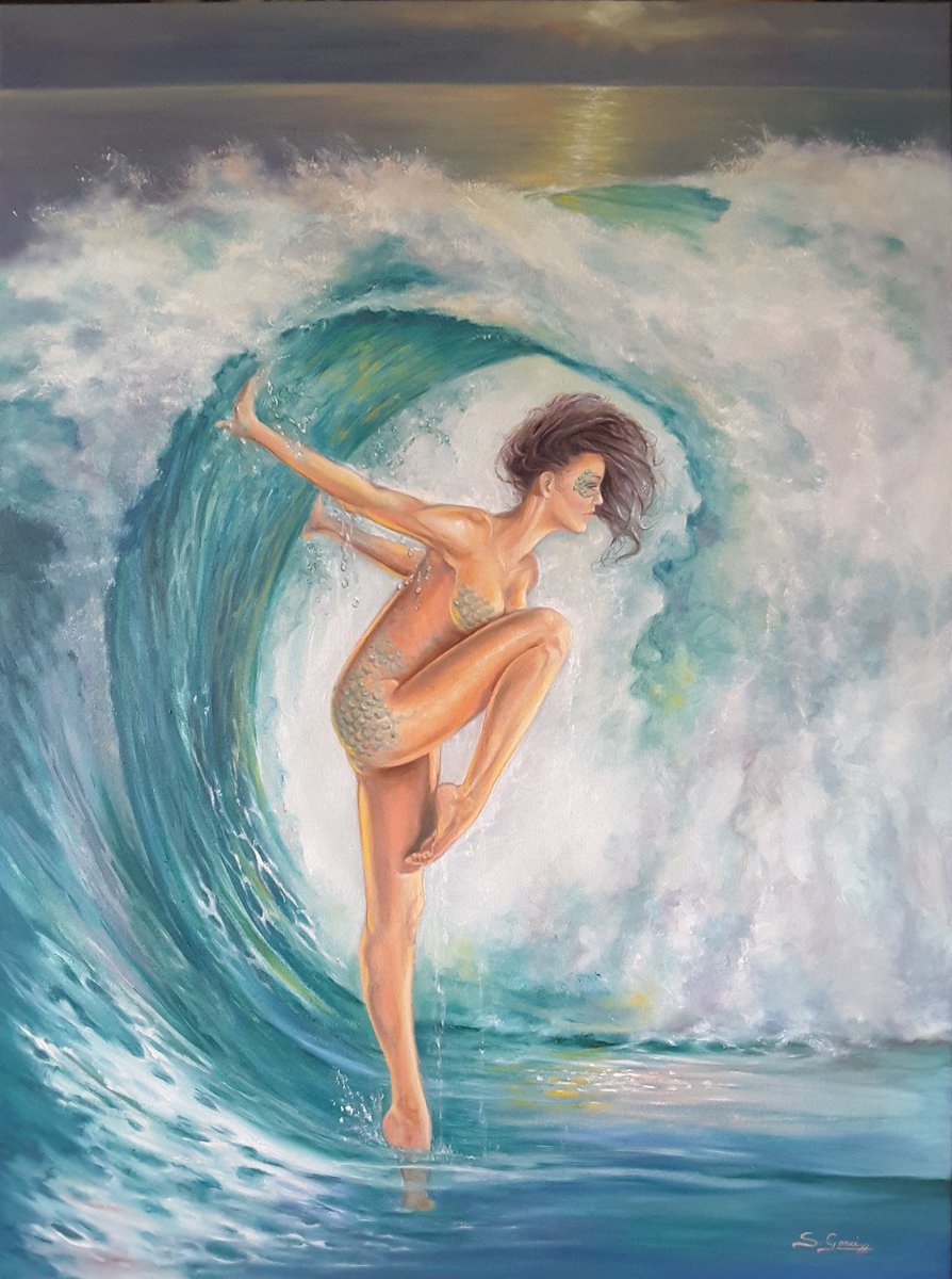 garcipintora's tweet photo. Deva, la diosa del Mar ya tiene nuevo hogar #RRSSArtistas #painting #0leos https://t.co/ZBrctzx2Aa