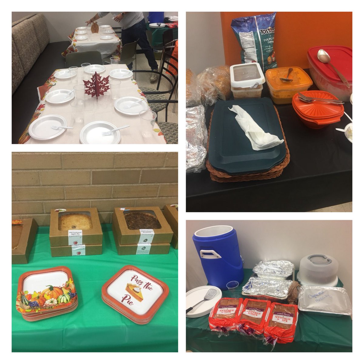 GIMoney9's tweet photo. Setting up for our Thanksgiving office feast 🙏🏼giving thanks for our many blessings😊 @ATTChgo57 #TUGGLENATION #GenerationJordan #Eddytorial https://t.co/W63It5ccQg