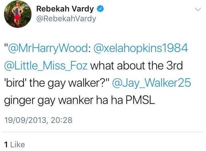 Richie100001's tweet photo. Jack Maynard axed from I'm A Celebrity following homophobic comments. Is Rebekah Vardy next? #ImACeleb https://t.co/ccPCdjLSOx