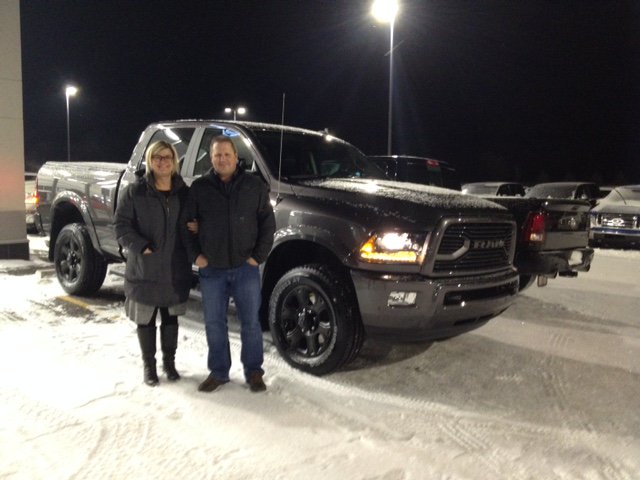 What a beatiful truck! Congratulations Jody and Nicole on your fully loaded 2018 Ram 2500 Laramie. It was great working with you!  Julie Medved