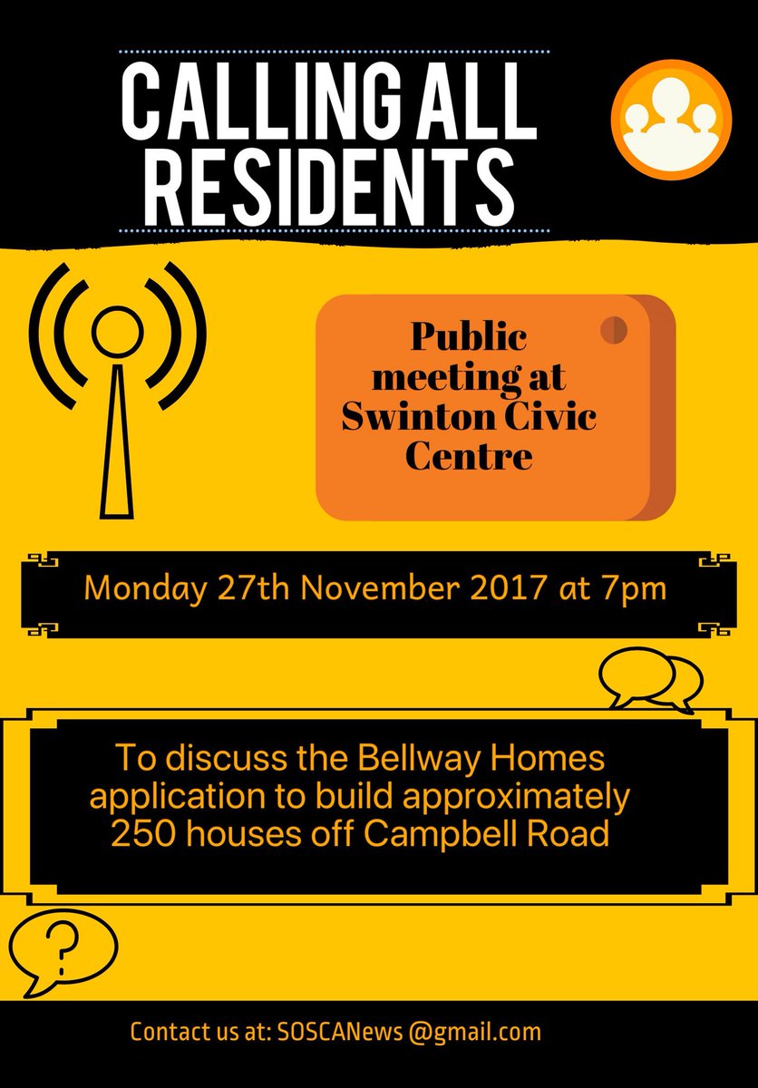 SOSCANews's tweet photo. To all Swinton residents...#saynotobellway https://t.co/VdCDpDUtKO