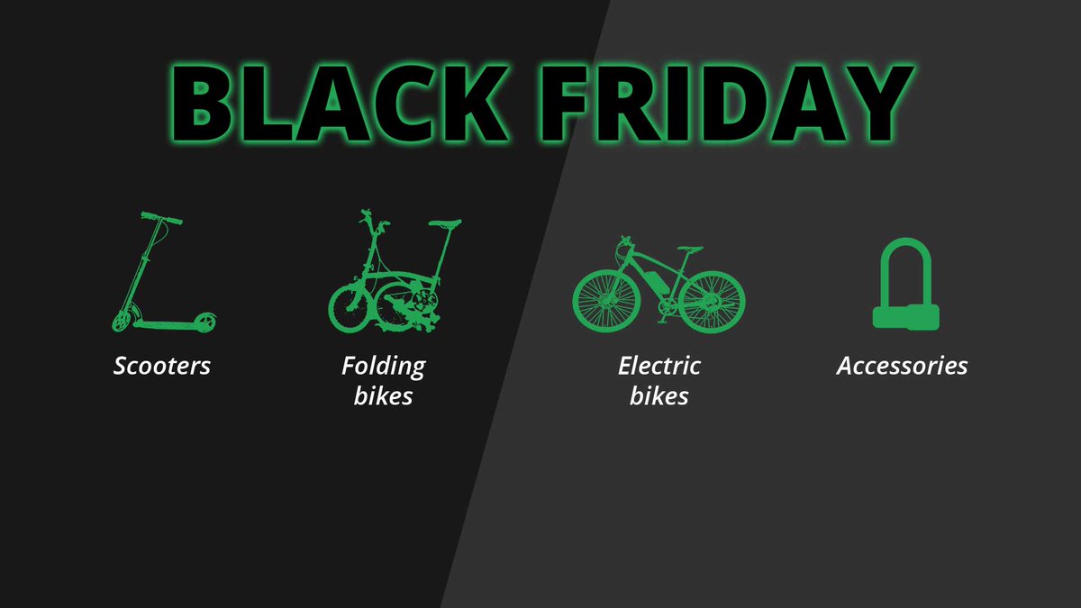 What deals do you want to see this Black Friday weekend? Let us know, we might make your wish come true 😃#electricbike #foldingbike #ebike #brompton #tern #stromer #bullsebikes #dahon #kickscooter #kleefer #alternativetransportation #citybike #cycling
