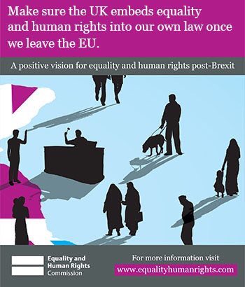 EHRC's tweet photo. We look forward to seeing government proposals on protecting EU charter rights. These fundamental rights are essential to what kind of country Britain will be outside the EU. #Brexit #EUWithdrawalBill https://t.co/vpHFf7Wfz0