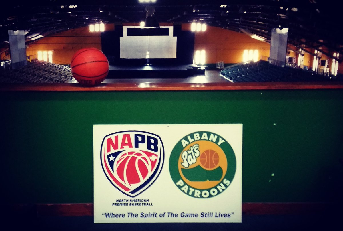 Patroons are back at the Washington Armory! Can't wait to see this arena packed! #napb #Albany #patroonsbasketball #albanypatroons #swish #basketball #themagicisback