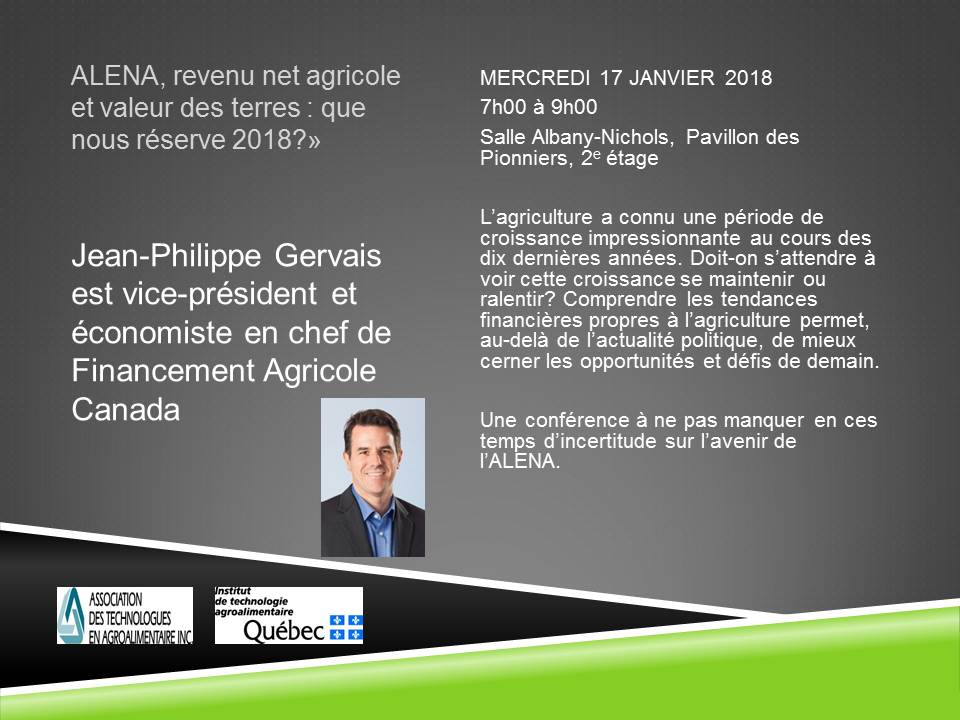 #SalonAgr Une conférence qui arrive à point!