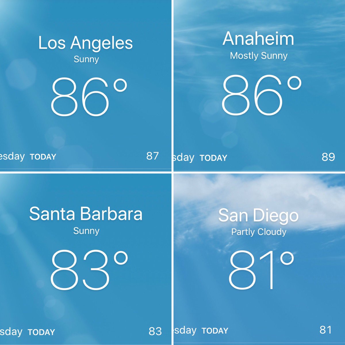 OWCalifornia's tweet photo. Winter starts exactly one month from today and you know what that means for Southern California...

❄️
❄️
☔️
☔️
☔️
❄️
💦

Nothing. It’s still almost 90 degrees https://t.co/JvmAdE7Wor
